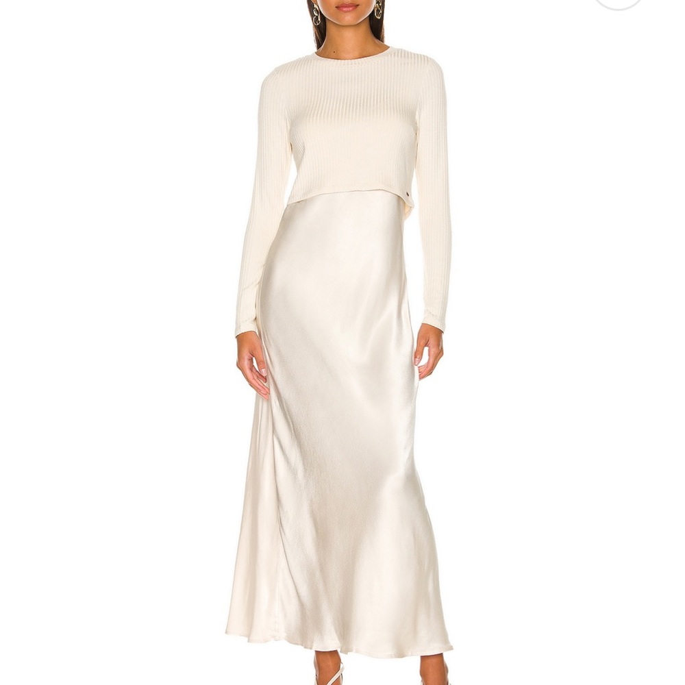 N:philanthropy Mima Dress from Revolve Satin slip sweater